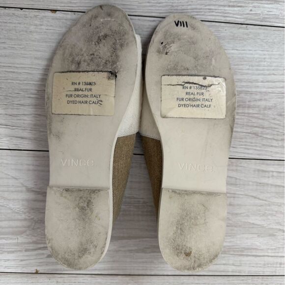 Vince Women's Italian calfskin Cream/white espadril Slip-On Shoes size 9.5 - Picture 8 of 9